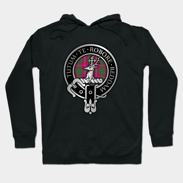 Clan Crawford Crest & Tartan Hoodie by Taylor'd Designs